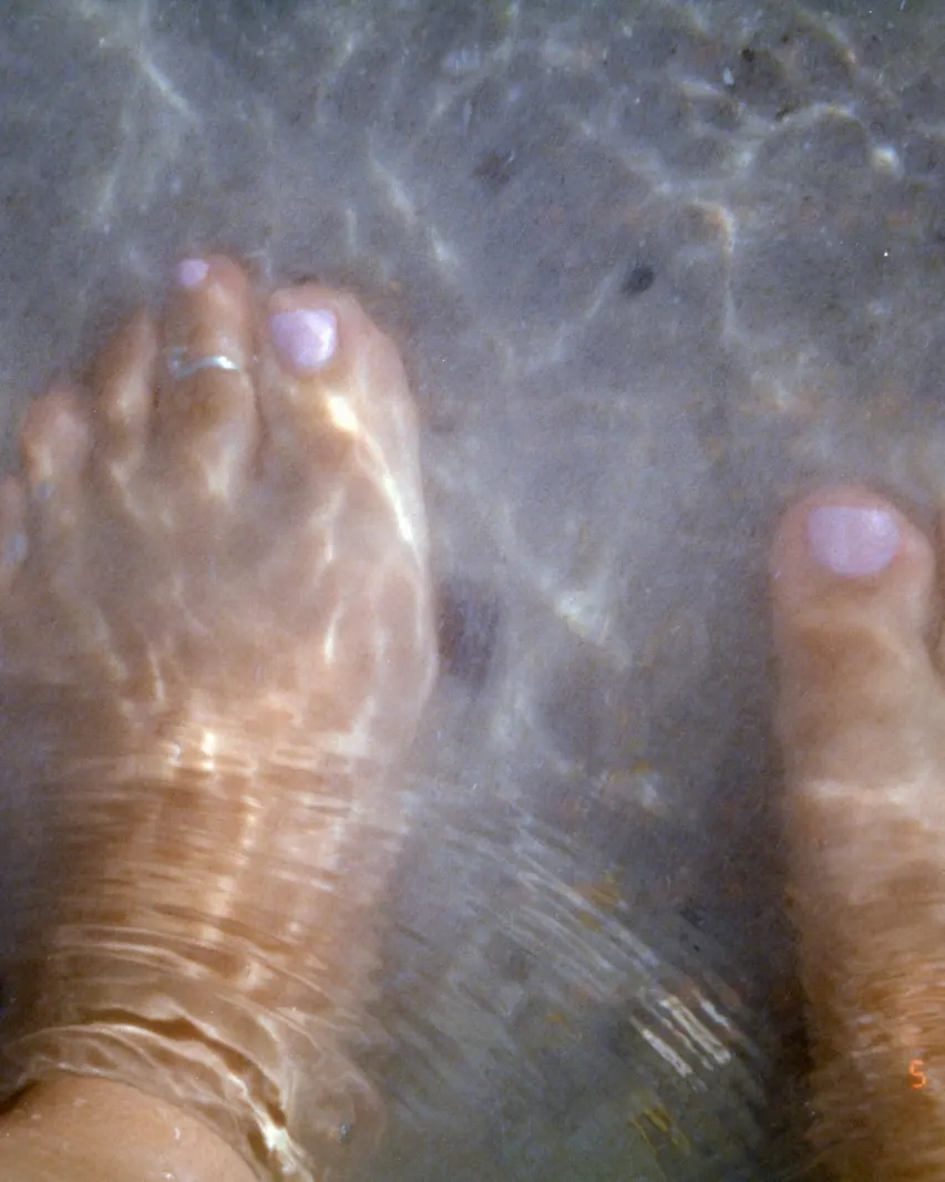 Pedicure lila